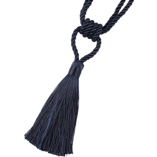 Anyhouz Curtain Tie Navy Blue Handmade Tassel Curtain Tieback