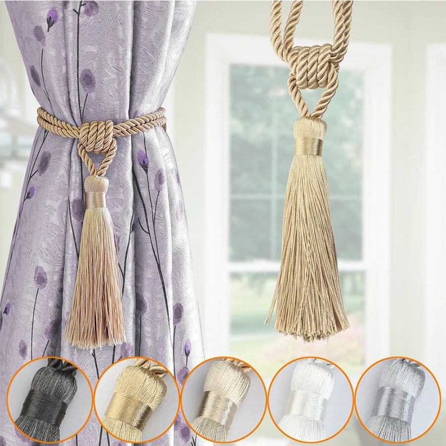 Anyhouz Curtain Tie Beige Handmade Tassel