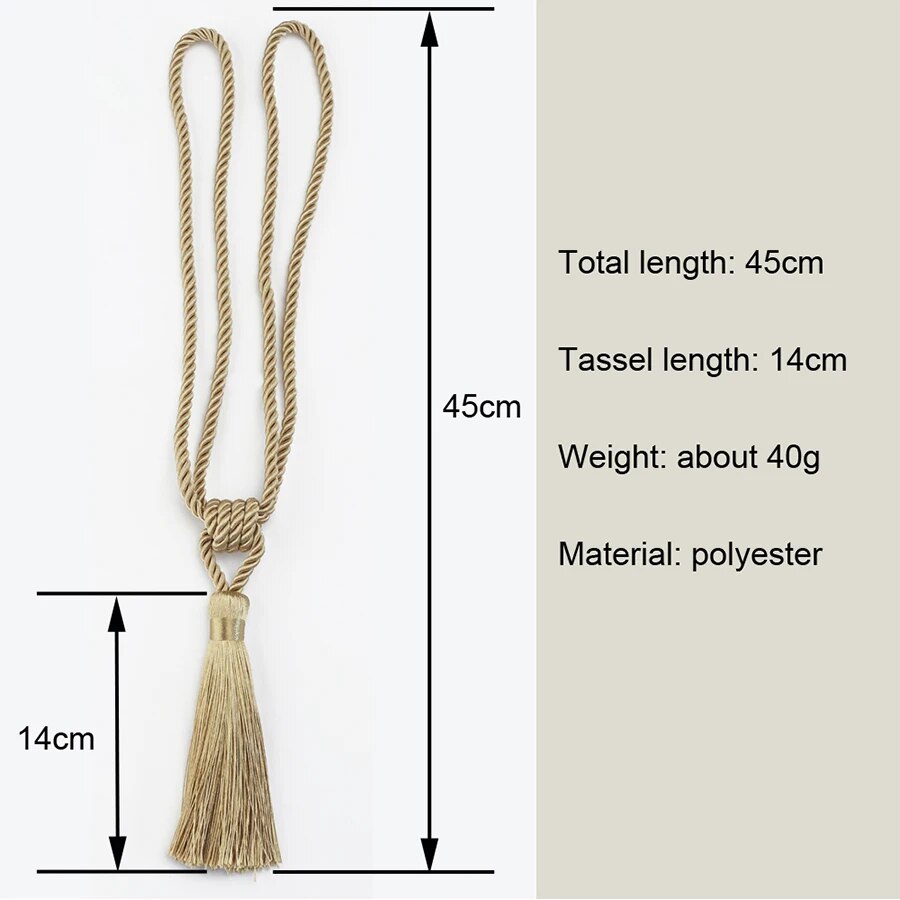 Anyhouz Curtain Tie Flaxen Handmade Tassel