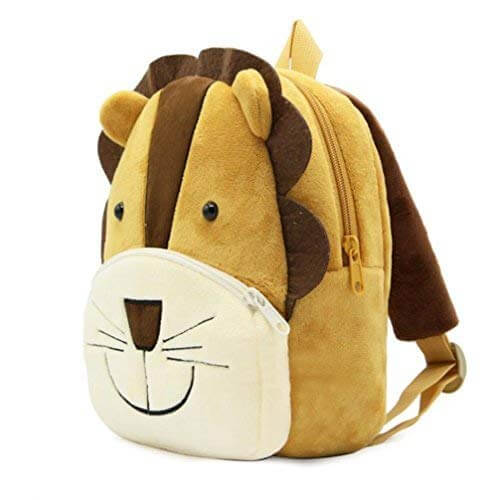 Anykidz 3D Brown Lion Kids School Backpack