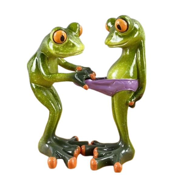 Anyhouz Home Figurine Nordic Two Frog Resin