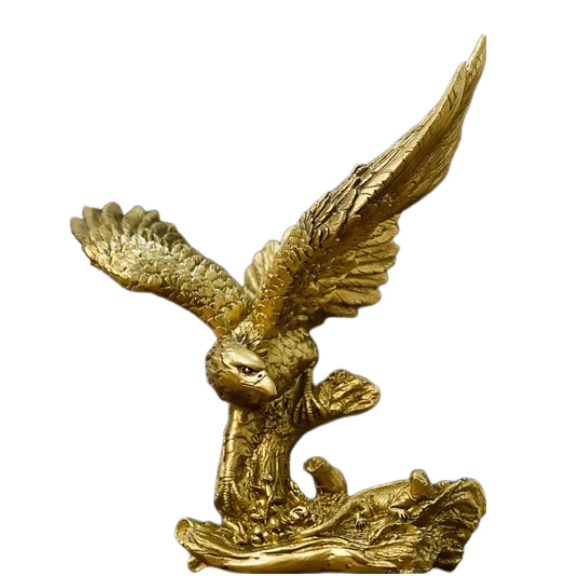 Anyhouz Home Figurine Golden Falcon Statue XS Resin