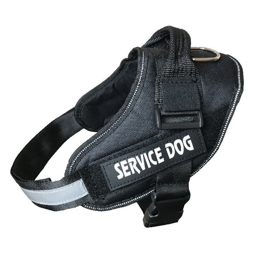 AnyWags Black Dog Harness with Adjustable Breathable Pet Vest 125cm