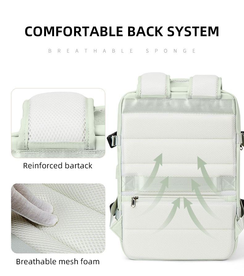 Anypack Backpack White Multifunctional Luggage Large Capacity