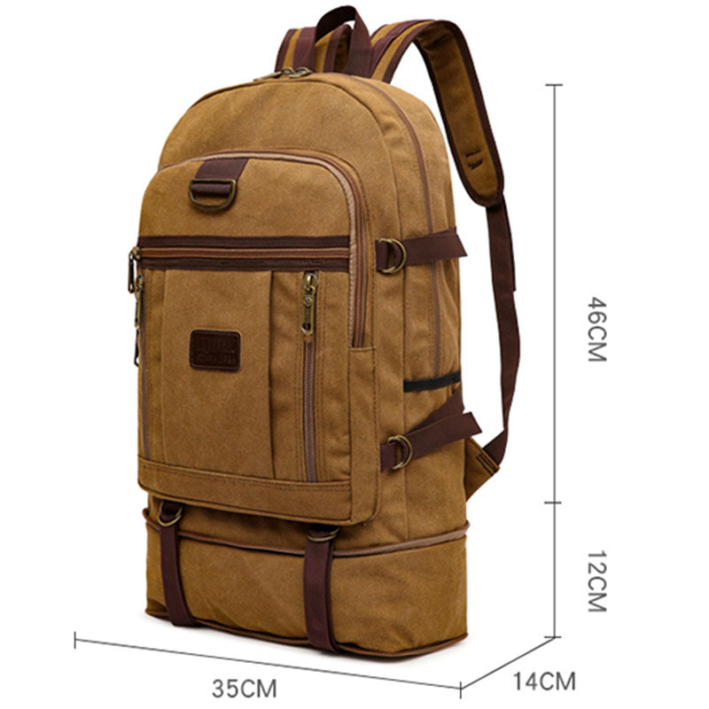 Anypack Backpack Brown Travel Bag 60 Liters