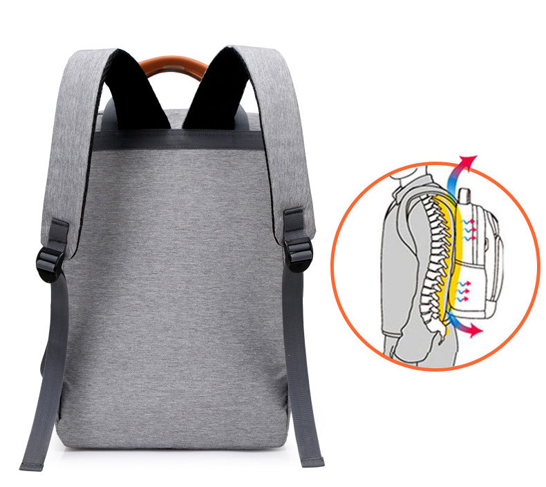 Anypack Backpack Light Grey Computer Backpack Light 15 inch Laptop Bag