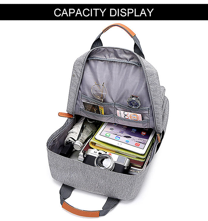 Anypack Backpack Light Grey Computer Backpack Light 15 inch Laptop Bag