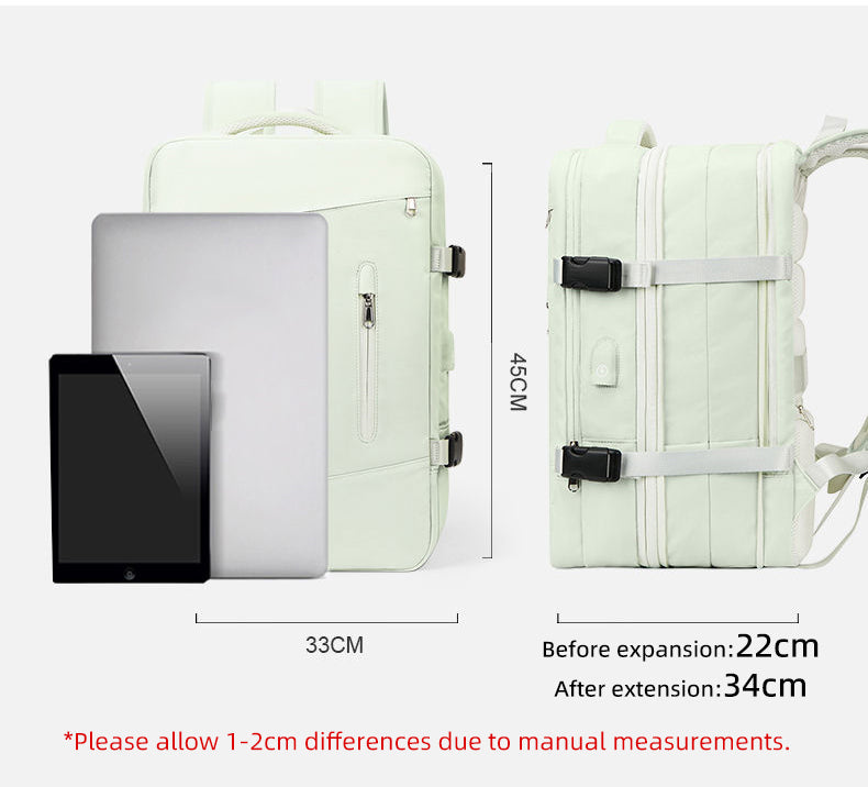 Anypack Backpack White Multifunctional Luggage Large Capacity