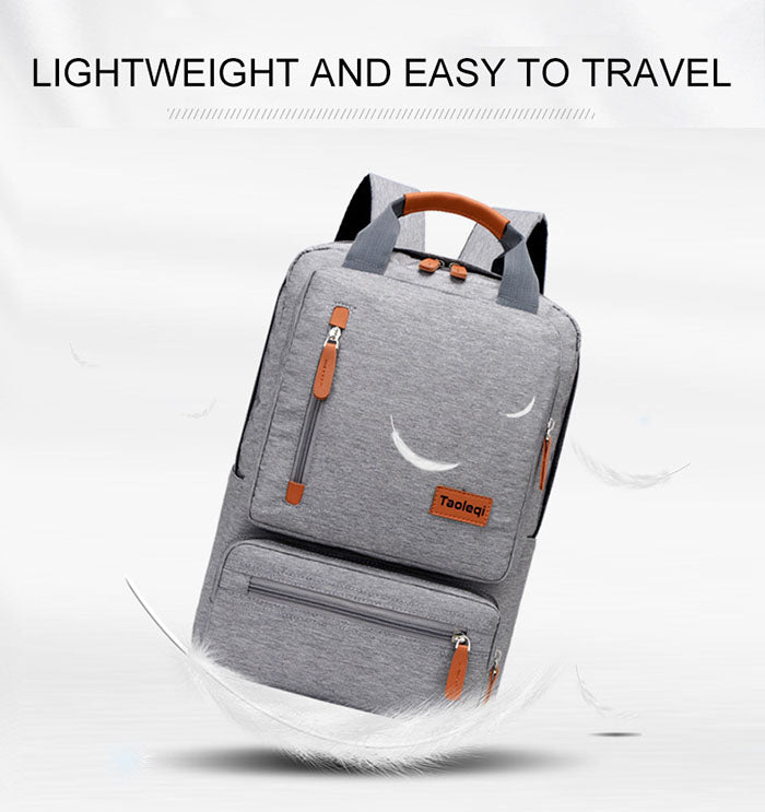 Anypack Backpack Light Grey Computer Backpack Light 15 inch Laptop Bag