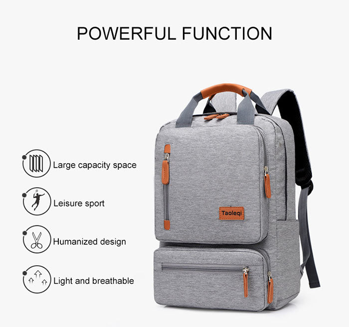 Anypack Backpack Light Grey Computer Backpack Light 15 inch Laptop Bag