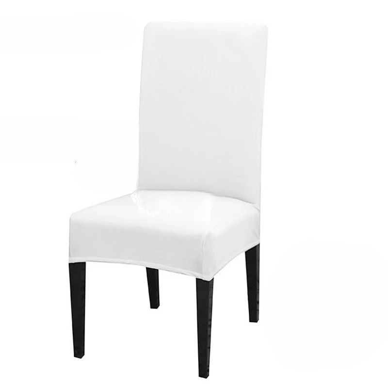 Anyhouz Chair Cover White with Anti-Dirt and Waterproof Elastic Material for Dining Room Kitchen Wedding Hotel Banquet Restaurant