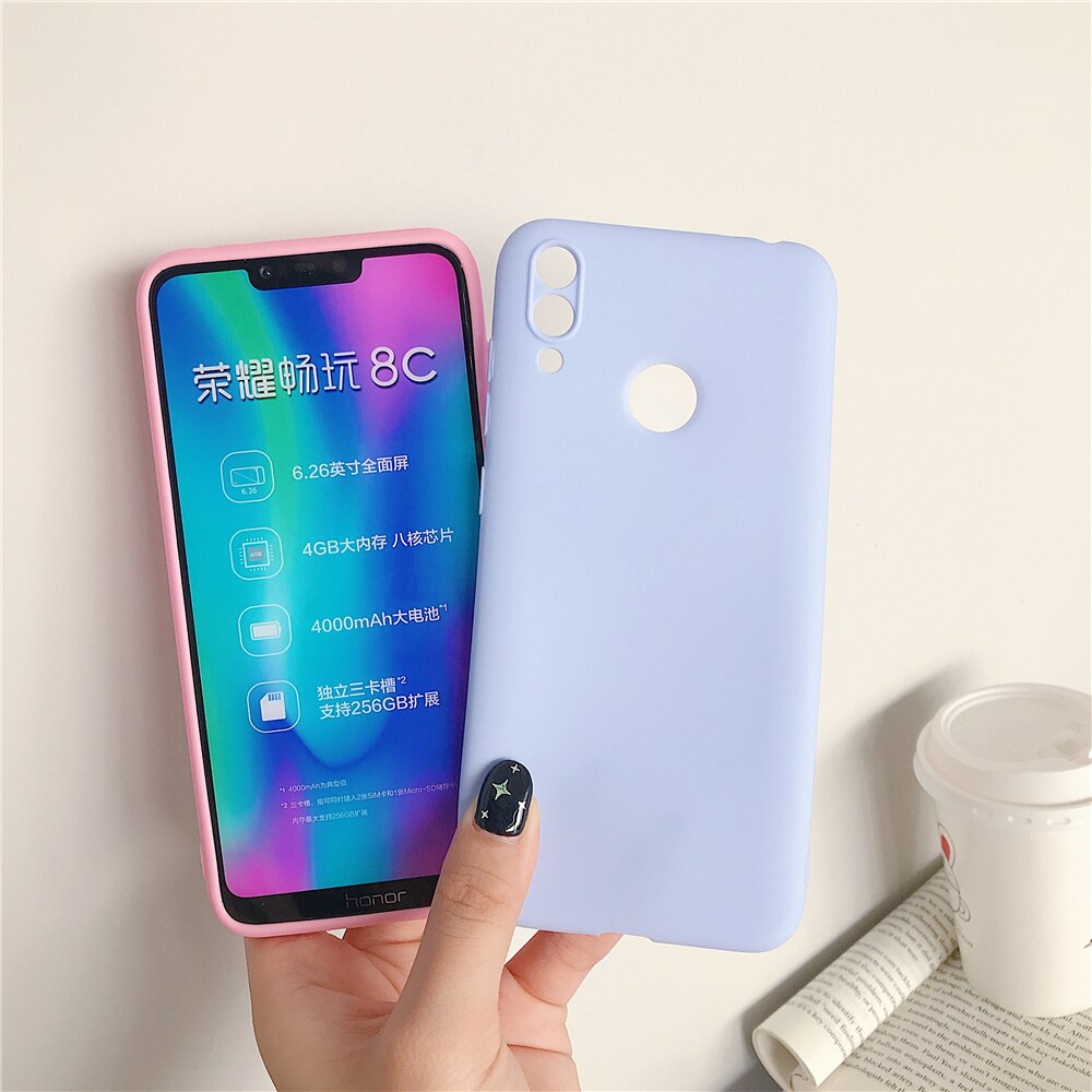 Anymob Huawei Light Blue Candy Colored Jelly Silicone Mobile Phone Protective Case