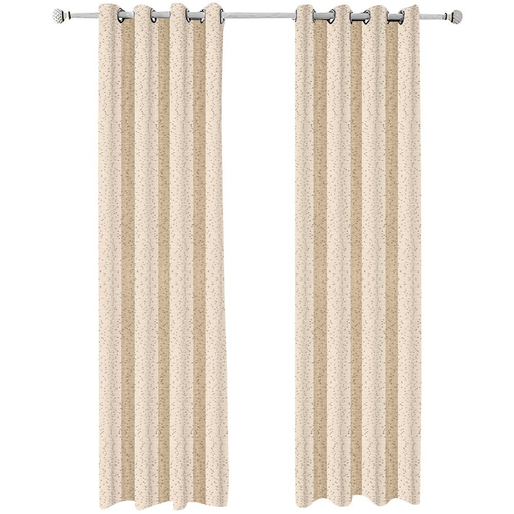 Anyhouz Curtains Beige Retro Style Texture Fashion Decor 100cm