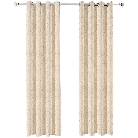 Anyhouz Curtains Beige Retro Style Texture Fashion Decor 100cm