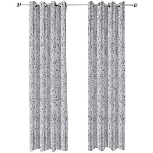 Anyhouz Curtains Grey Retro Style Texture Fashion Decor 100cm