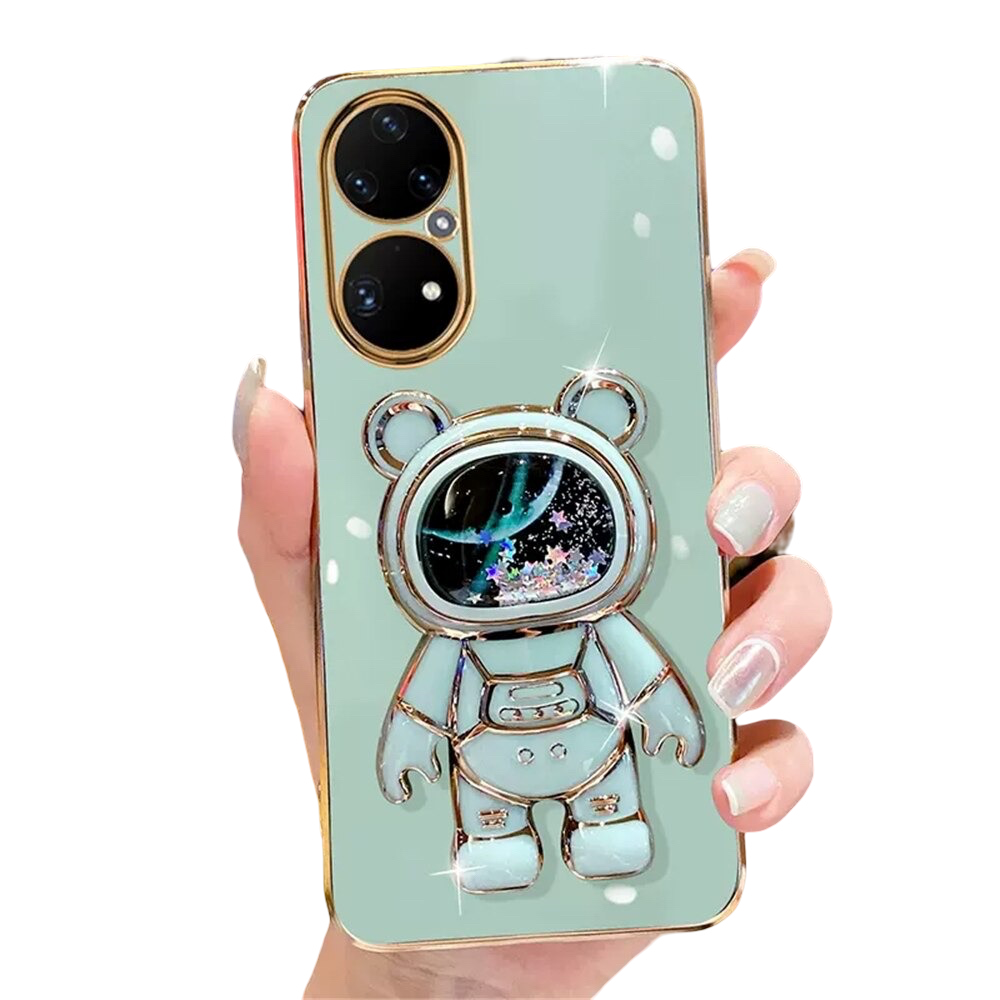 Anymob Huawei Case Cute Sky Blue Quicksand Astronaut Design Phone Cover