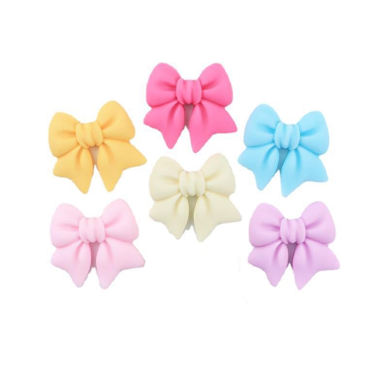 Anykidz 6pcs Bow Design Shoe Charm Accessories Jeans Clogs Pendant Pin Designer Ornament Jibbitz for Crocs