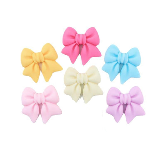 Anykidz 6pcs Bow Design Shoe Charm Accessories Jeans Clogs Pendant Pin Designer Ornament Jibbitz for Crocs