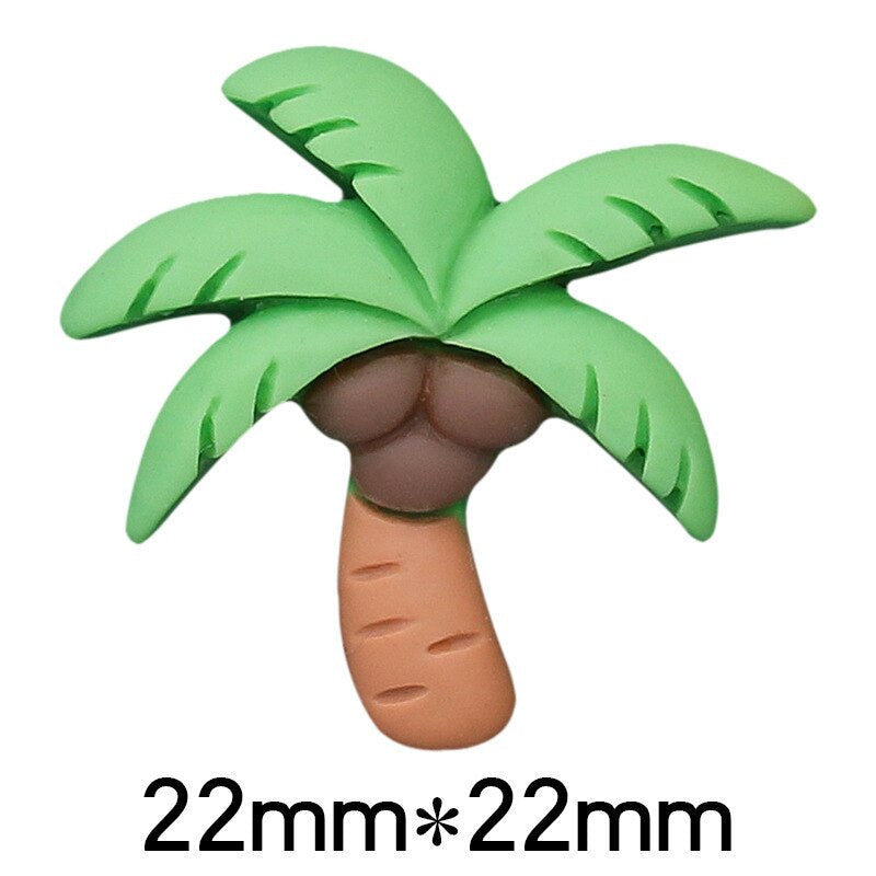 Anykidz 5pcs Beach Holiday Design Shoe Charm Accessories Jeans Clogs Pendant Pin Designer Ornament Jibbitz for Crocs