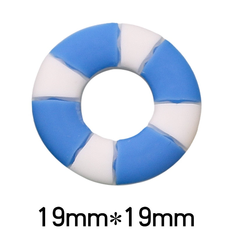 Anykidz 5pcs Beach Holiday Design Shoe Charm Accessories Jeans Clogs Pendant Pin Designer Ornament Jibbitz for Crocs