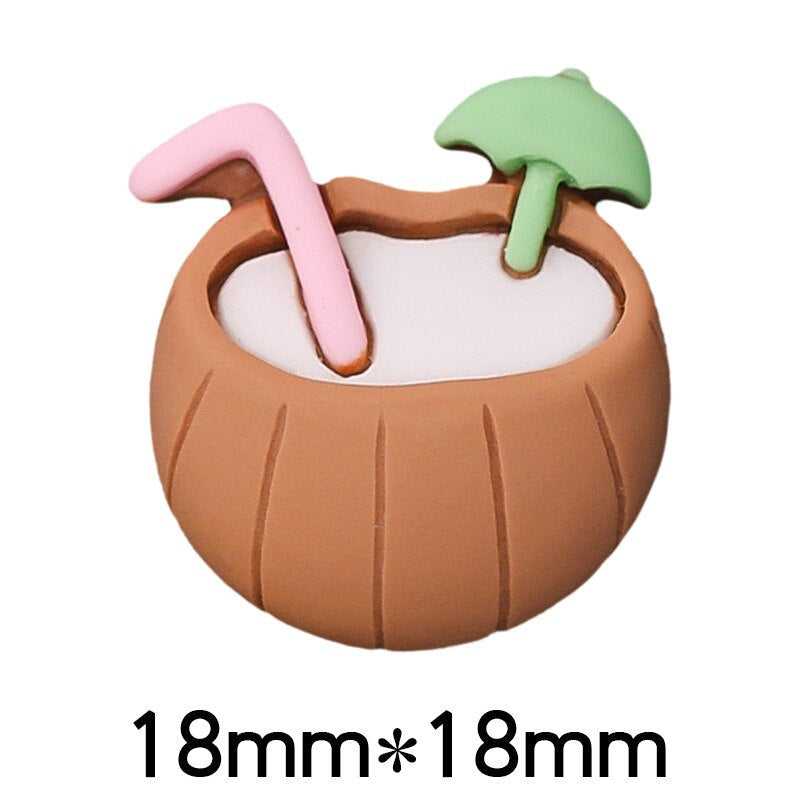 Anykidz 5pcs Beach Holiday Design Shoe Charm Accessories Jeans Clogs Pendant Pin Designer Ornament Jibbitz for Crocs