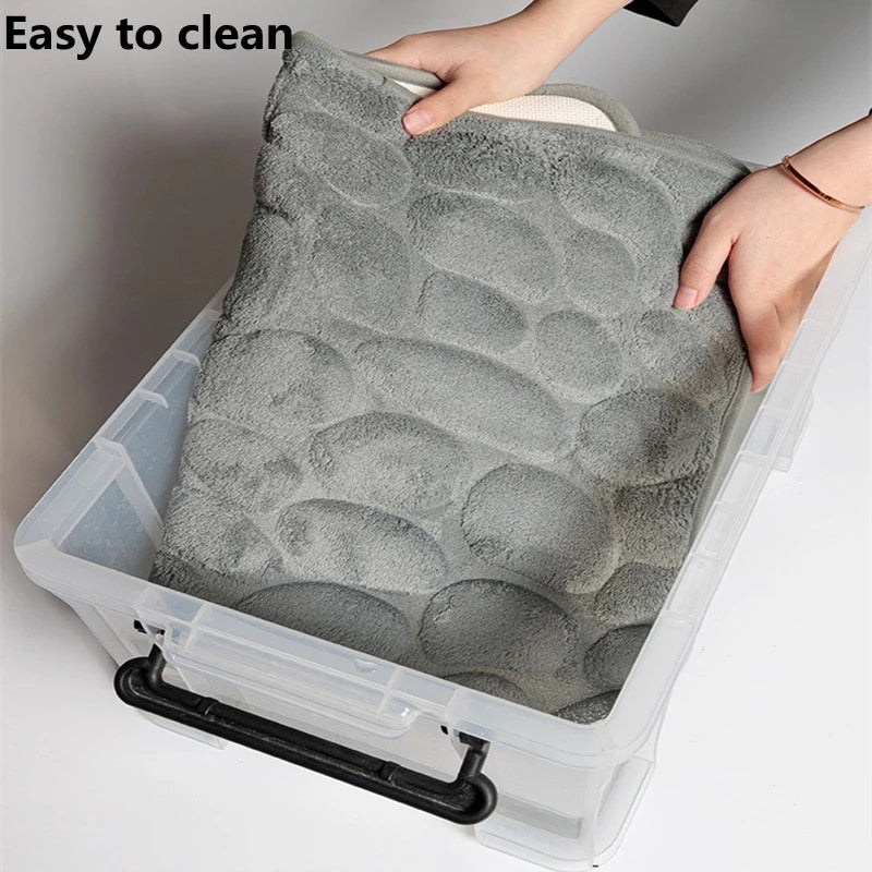 Anyhouz Light Grey Neo Mat Non-slip Washable Door Floor Mats 40cmx60cm