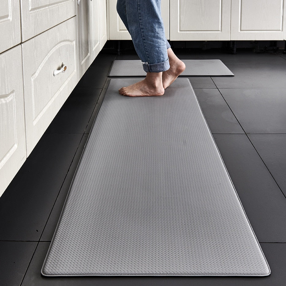 Anyhouz Grey Non-slip Washable Door Floor Mats 45cmx75cm