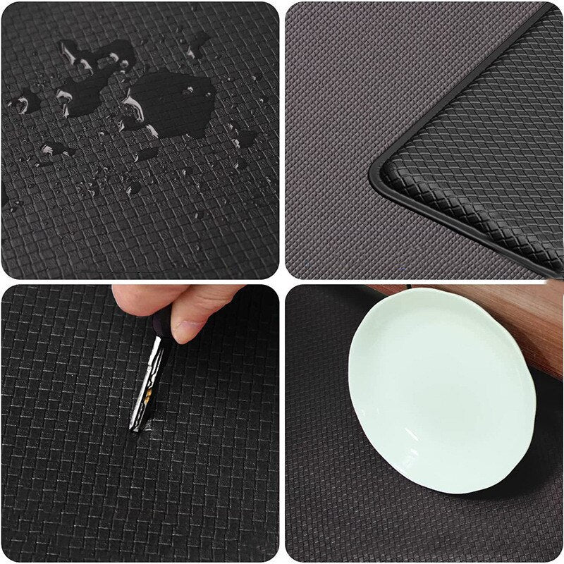 Anyhouz Grey Non-slip Washable Door Floor Mats 45cmx75cm