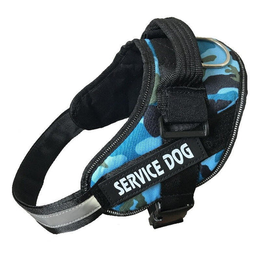 AnyWags Blue Camouflage Dog Harness with Adjustable Breathable Pet Vest 125cm