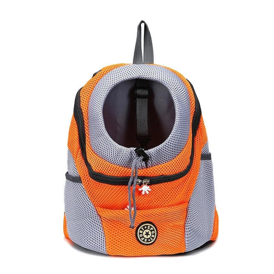 AnyWags Orange Portable Dog Carrier with Breathable Mesh and Strap Backpack 16cm