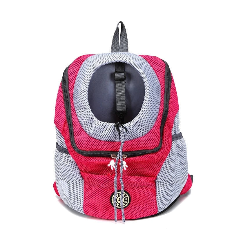 AnyWags Pink Portable Dog Carrier with Breathable Mesh and Strap Backpack 16cm