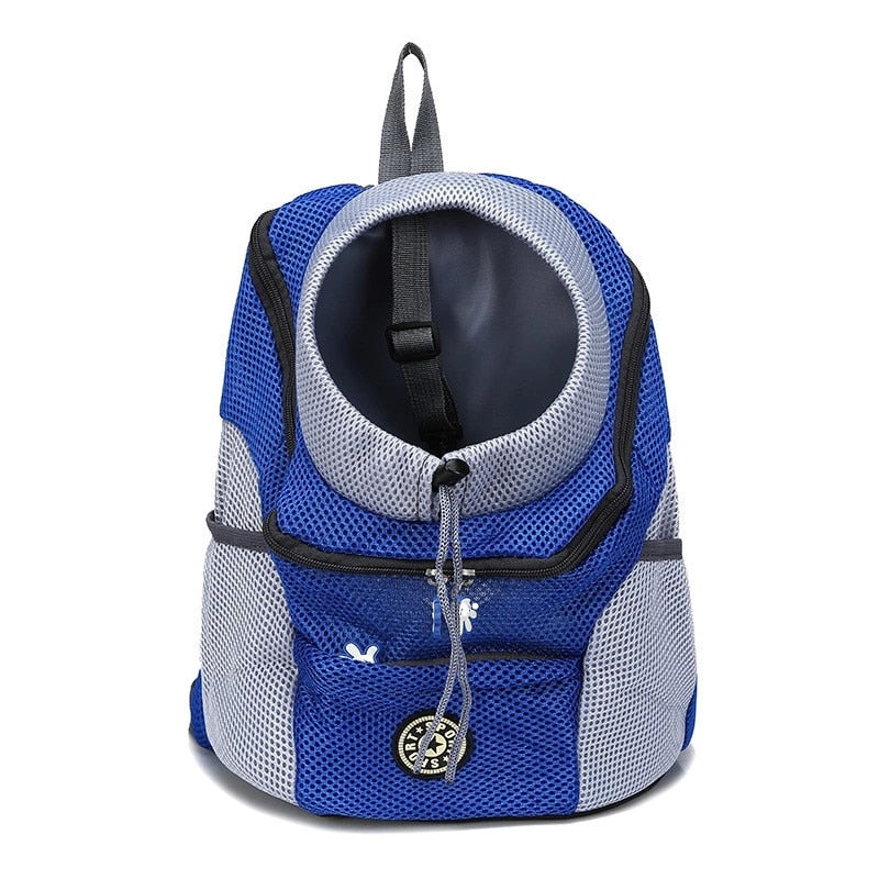 AnyWags Blue Portable Dog Carrier with Breathable Mesh and Strap Backpack 16cm