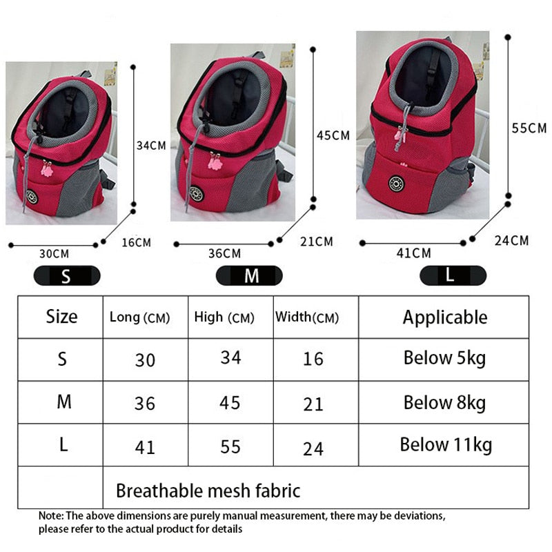 AnyWags Orange Portable Dog Carrier with Breathable Mesh and Strap Backpack 16cm