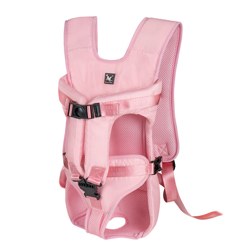 AnyWags Rose Pink Dog Carrier with Breathable Hands-free Pet Mesh Strap Backpack 31cm