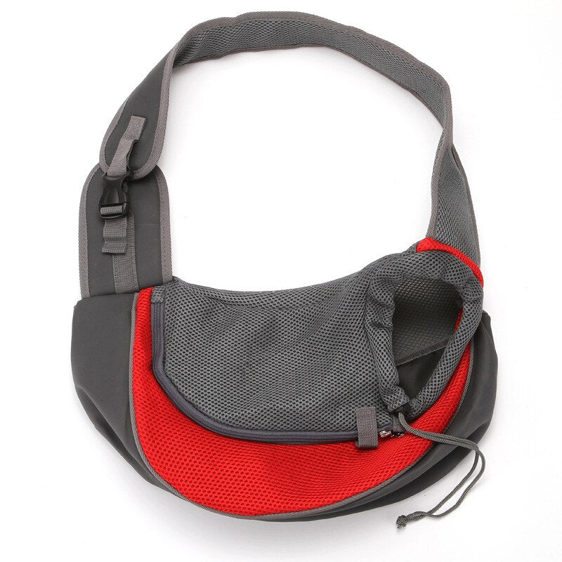 AnyWags Red Dog Carrier Breathable Mesh and Side Strap Bag 22cm