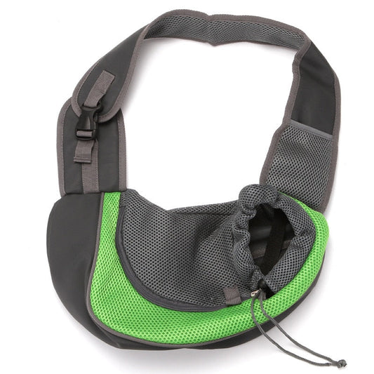 AnyWags Green Dog Carrier Breathable Mesh and Side Strap Bag 22cm