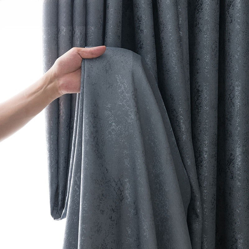 Anyhouz Curtain Dark Green Plain Blackout Curtains for Living Room 100cm