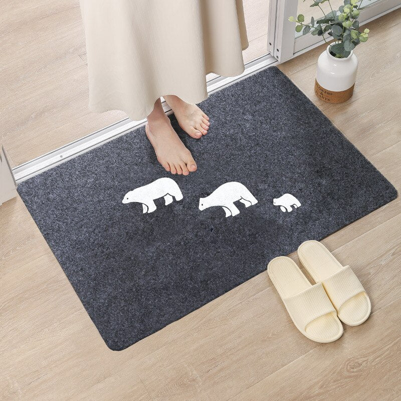 Anyhouz Bear Non-slip Washable Door Floor Mats 40x120cm