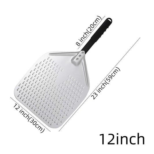 Anygleam Pizza Shovel 30 cm x 59cm Silver for Perforated Peel