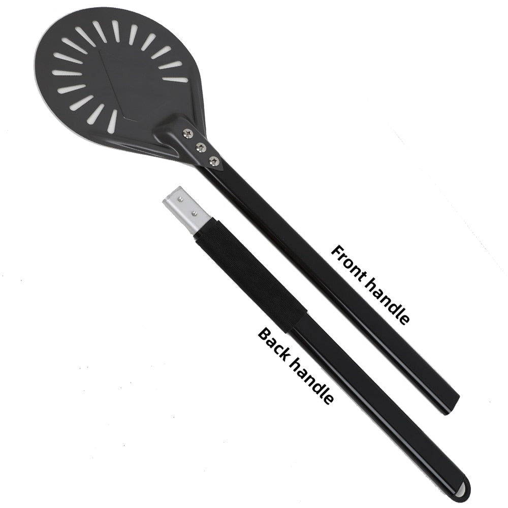 Anygleam Pizza Shovel 102.5cm Dark Grey for Perforated Peel