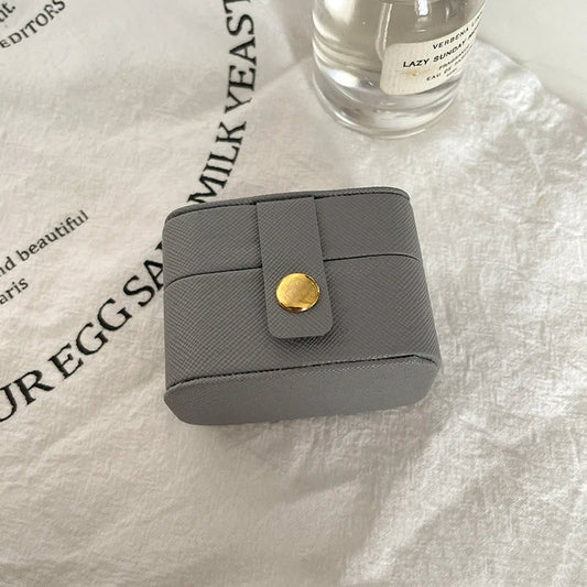 Anyhouz Jewelry Storage Mini Ring Box Portable 1pc Gray