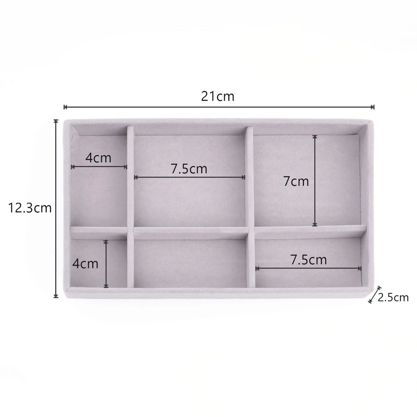 Anyhouz Jewelry Storage Grey Design D Display Tray Drawer Storage