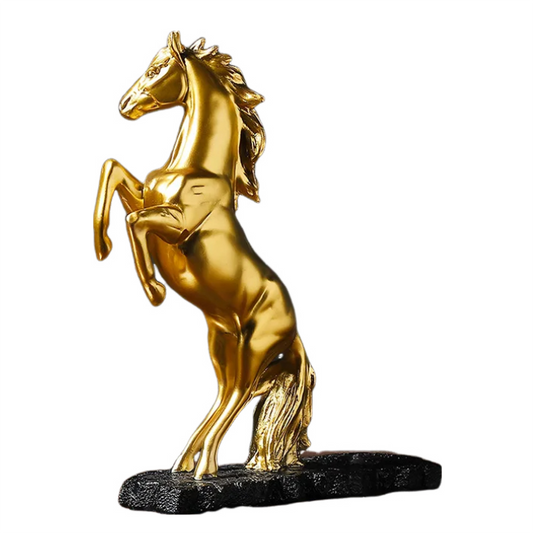 Anyhouz Home Figurine Golden Horse Wine Rack Storage Figurines