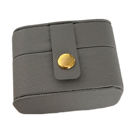 Anyhouz Jewelry Storage Mini Ring Box Portable 1pc Gray