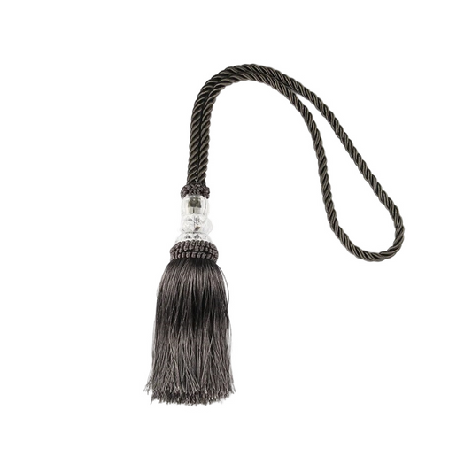 Anyhouz Curtain Tie Charcoal Tassel Braid Curtain Ropes