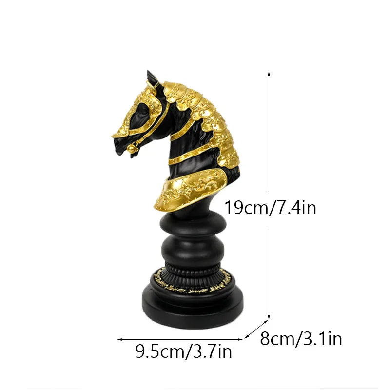 Anyhouz Home Figurine Chess Piece New Knight Resin