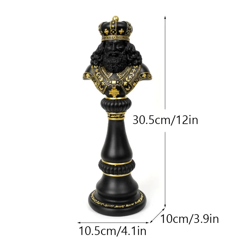 Anyhouz Home Figurine Chess Piece New King Resin