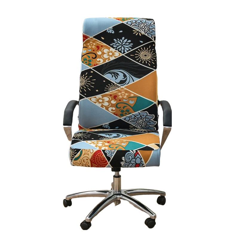 Anyhouz Office Chair Cover All Seasons Design Large Non-Slip Rotating Seat Case Universal Armrest Chair Protector