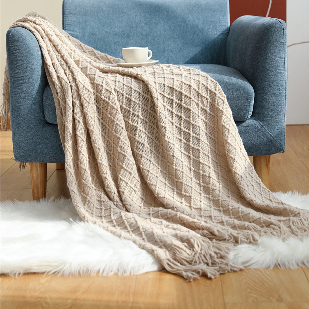 Anyhouz Throw Blanket Gray Cashmere Slipcovers 127*172cm