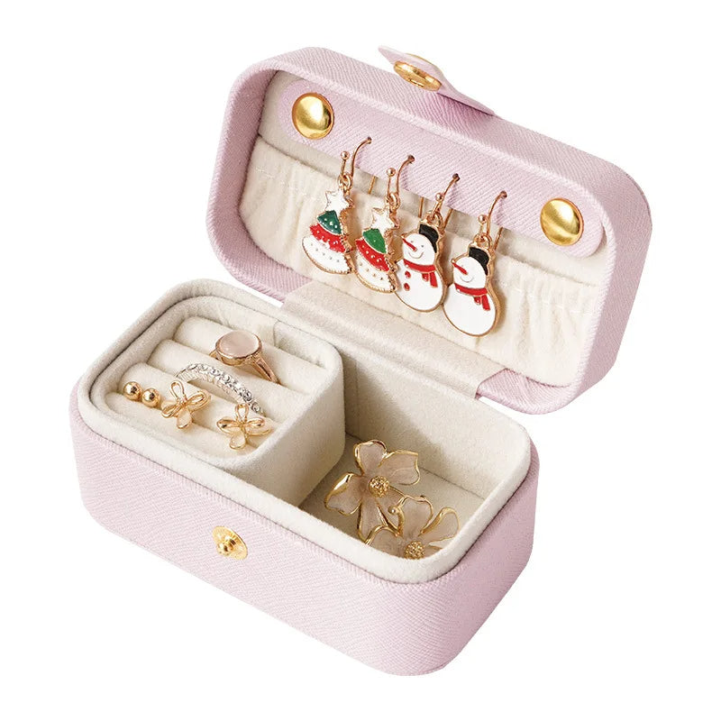 Anyhouz Jewelry Storage Mini Ring Box Portable 1pc New Pink